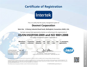 Dexmet is now AS9100 Certified!